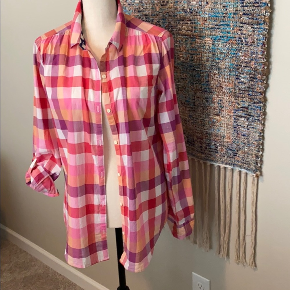 Multi colored collared shirt